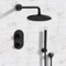 Matte Black Thermostatic Shower System with 8